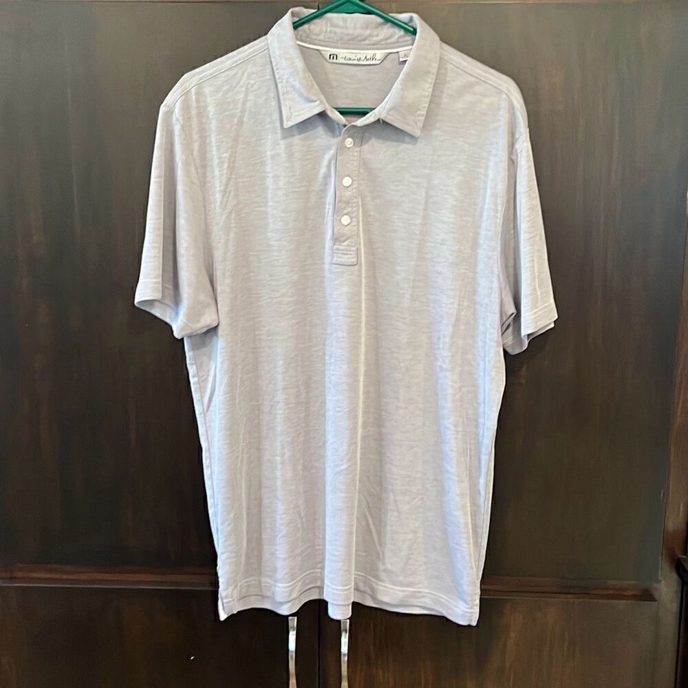 Travis Mathew Gray Short Sleeve Polo Shirt XL